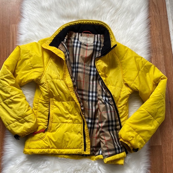 yellow burberry jacket